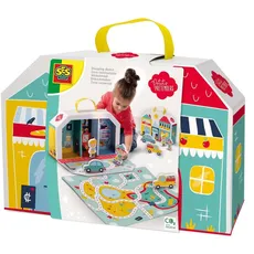 SES Einkaufstraßen Set mit Spielmatte im Koffer - 180131