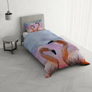 Italian Bed Linen MB Home Italy, Goodnight Bettbezug Set, Flamingo, Einzelbett