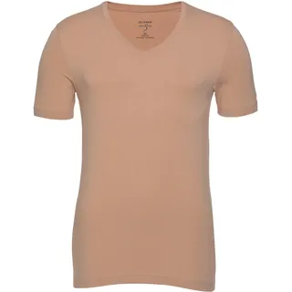 Olymp T-Shirt »Casual« V-Ausschnitt, Ideal zum Unterziehen, beige