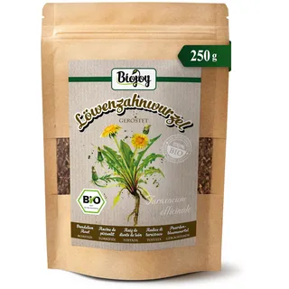 Biojoy BIO-Löwenzahnwurzel, geröstet (250 g), Kaffeeersatz ohne Koffein, nicht löslich (Taraxacum officinale)