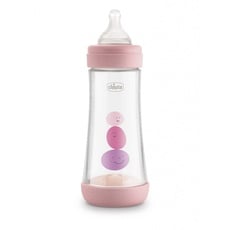 Chicco PERFECT 5 Anti-Kolik 150 ml Babyfläschchen, Baby Flasche für Neugeborene mit Langsamen Fluss 0+ Monate mit Weichem Silikon-Sauger, 150 ml Biofunktionale Babyflasche mit Intui-Flow System, Pink