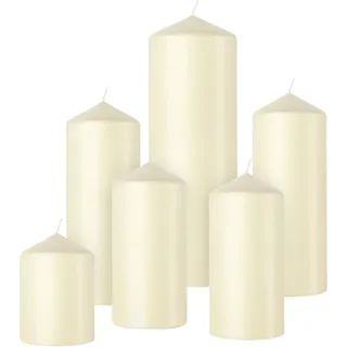 Bolsius Rustik-Kerze 6 St. beige