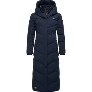 Steppmantel RAGWEAR "Steppmantel Natalka Extralong", Damen, Gr. 5XL, blau (navy), Obermaterial: 100% Polyester PES.  Obermaterial: Futter: 100% Polyester PES. 100% Polyester PES., Mäntel Steppmantel