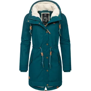 Winterjacke RAGWEAR "Winterjacke YM-Canny", Damen, Gr. L, grün (dunkelgrün22), Obermaterial: 65% Polyester PES. 35% Baumwolle CO.  Obermaterial: Futter: 100% Polyester PES. 100% Polyester PES., Jacken Winterjacke