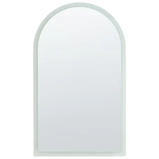 BELIANI LED Wandspiegel Grün Glas Halbrund 60x100 cm mit Bewegungssensor Antibeschlag Moderner Badspiegel Schlafzimmerspiegel Flurspiegel - Grün