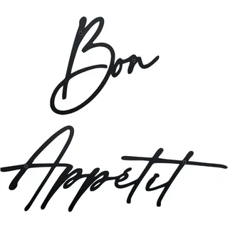 Bon Appetit Schild Wanddekoration Bon Appetit Metall Wandkunst Schwarz Bauernhaus Moderne Metall Wandkunst Dekor Bauernhaus Küche Wandkunst Dekor zum Aufhängen Küche Schilder Wanddekoration