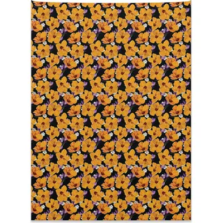 Abakuhaus hawaiisch Wandteppich, Exotische Hibiskusblüten aus Weiches Mikrofaser Stoff Kein Verblassen Klare Farben Waschbar, 110 x 150 cm, Mehrfarbig