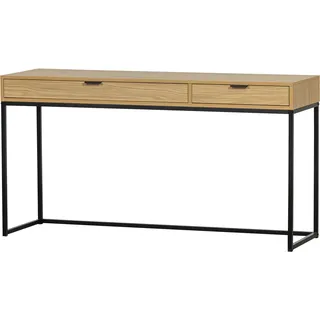 Schreibtisch WOOOD "Silas", natur, schwarz, natur, B:140cm H:74cm T:44cm, Tische, Schreibtisch