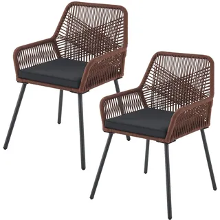 Rope Gartenstühle Kastos - Dunkelbraun