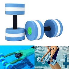 2er-Set Wasserübung Kurzhanteln, Schaumstoff abnehmbar Aqua Hanteln mit Griffen Wasserhanteln für Männer Frauen Wasser Fitness (blau)