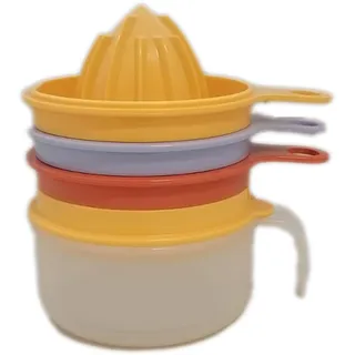 Generisch Tupperware Backen Küchenperle Zitronenpresse Eitrenner Küchenhelfer Backhelfer bunt Pastel gelb lila rot