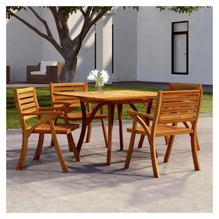 Gartentisch, Balkontisch, Terrassentisch, Garten Esstisch, Gartenmöbel, 110x110x75 cm Massivholz Akazie
