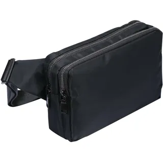 Bauchtasche Gürteltasche für Herren und Damen Hüfttasche mit Verstellbarem Schnallenriemen für Hundespaziergang Laufen Wandern Joggen - Schwarz