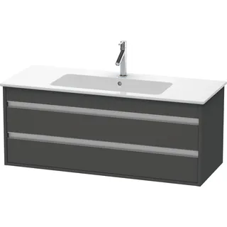 Duravit Ketho Waschtischunterbau wandhängend, 1200x480x475 mm, 2 Schubkästen, für ME by Starck 233612, KT643104949, Farbe: Graphit Matt Dekor