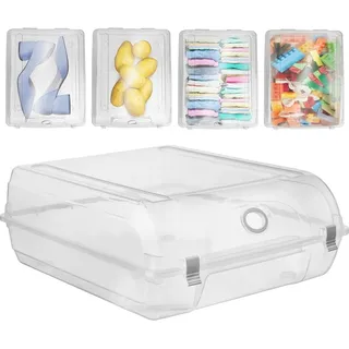 Orion Schuhbox Organizer Aufbewahrungsbox für Schuhe verschließbar transparent 37x29 cm - Transparent