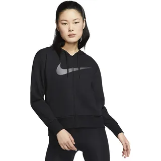 Nike Damen Sweatshirt W NK Dry GET FIT FC FZ H ES GX, Black/(Thunder Grey), L, CQ9303