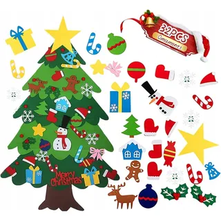 FILZ WEIHNACHTSBAUM LED Filz Montessori Spielzeug Weihnachtsdekoration Feiertage