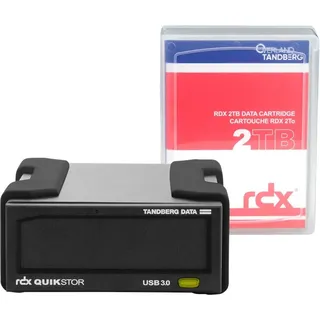 Tandberg Data O-T RDX Laufwerkskit mit 2TB Kassette, extern, schwarz, USB3+,