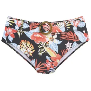 s.Oliver Highwaist-Bikini-Hose Damen schwarz-bedruckt Gr.34