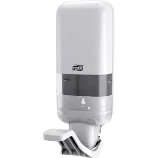 TORK Spender für Seifen und Händedesinfektionsmittel mit Armhebel weiß S4, geeignet für Flüssigseife, Schaum und Gel, Elevation Design, 564100