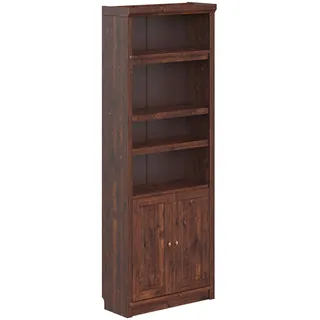 Bücherregal OTTO HOME "Soeren", dunkelbraun, B:80cm H:220cm T:33,5cm, Massivholz, Regale, Bücherregal, aus massiver Kiefer, FSC-zertifiziert, Tiefe 33,5 cm