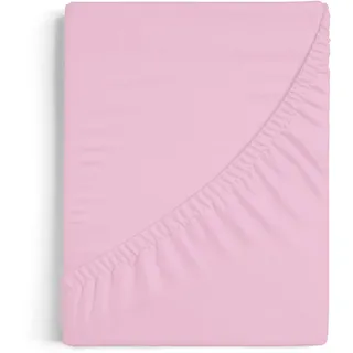 Burrito Blanco Spannbettlaken, einfarbig, A7, für Kinderbett, 60 x 120 cm, Baumwolle und Polyester, Rosa