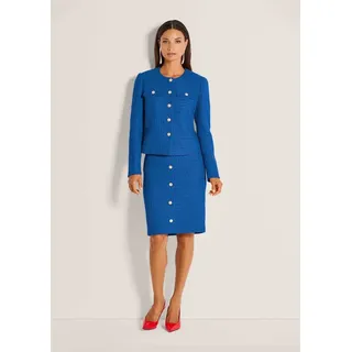 Madeleine Jerseyblazer »Blazer Couturiger Kurzblazer mit goldfarbenen Knöpfen«, grün