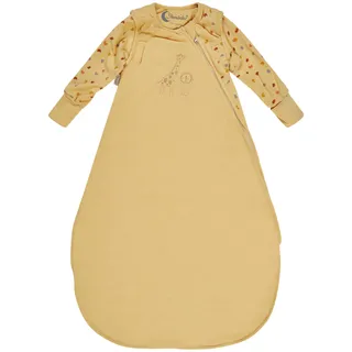 Sterntaler Schlafsack mit Armen 90cm Giraffe & Löwe – Jersey, leicht wattiert – Abnehmbare Ärmel mit Klettverschluss, Stulpen - 1,00 TOG gelb, 90