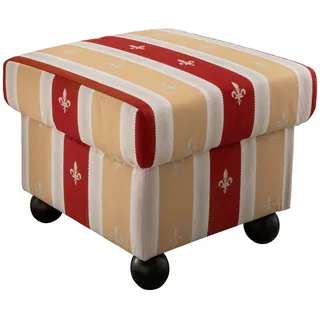 Livetastic Hocker , Rot , Textil , Buche , Streifen , 56x46x56 cm , Made in Eu , Wohnzimmer, Sessel, Hocker & Hockerbänke, Sitzhocker