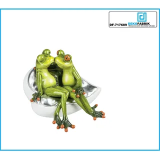 Formano-Deko-Frosch-Paar-Freundschaft-Figur-15cm-Design glänzend handbemalt