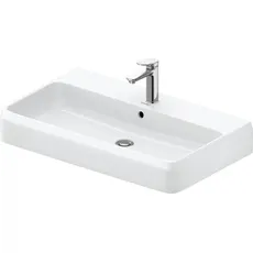 Duravit Qatego Waschtisch, 800x470mm, mit Überlauf, Unterseite glasiert, 238280, Farbe: 1 Hahnloch