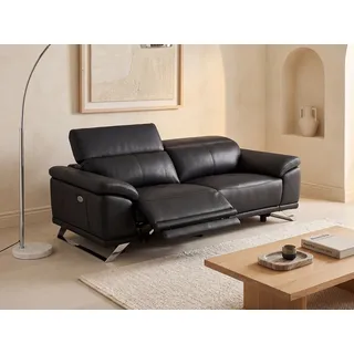 Relaxsofa 3-Sitzer elektrisch - Rindsleder - Schwarz - AZIDEE II