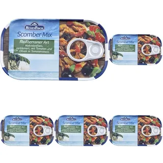Rügenfisch MSC Scomber-Mix Mediterrane Art, 120 g (Packung mit 5)