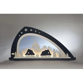 Motivleuchte Seiffener Kirche Länge ca 66cm NEU Schwibbogen Lichterbogen LED