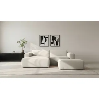 INOSIGN »Koa,228cm, L-Form, Modulsofa, Webstoff, Cord, Struktur, Chenille« Designsofa, Set, Hocker inklusive, weicher Lounge-Sitzkomfort,