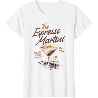 Trinkparty, Cocktailliebhaber, Espresso Martini, Social Club T-Shirt, Damen, Weiß, S