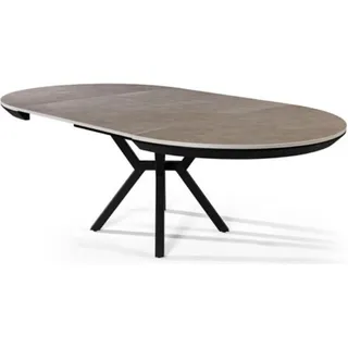 Rund Esstisch Ausziehbar Esszimmertisch Küchentisch Holz Grau Tische - Grau