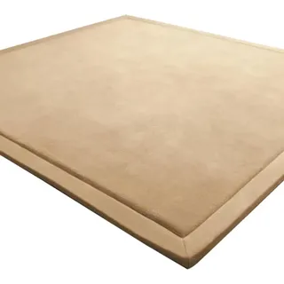 LEHOUR Verdickung Korallen Samt Teppich Kinder Krabbeldecke Weiche Tatami Teppiche Kinder rutschfeste Vergrößern Spielmatte (Naturbraun, 150 * 200CM)