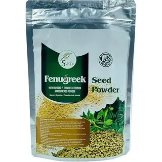 SVATV Bockshornkleesamen-Pulver | Trigonella foenum-graecum | Fenugreek Seed Powder | Indische Küche | Ideal für Haare & Hautpflege | Fördert das Haarwachstum – 227g