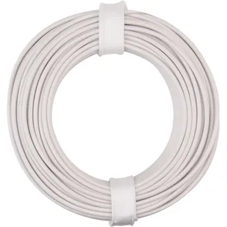 Donau Elektronik Donau Kabelleitung, KUPFERSCHALT-LITZE 0,25 mm2 Weiß