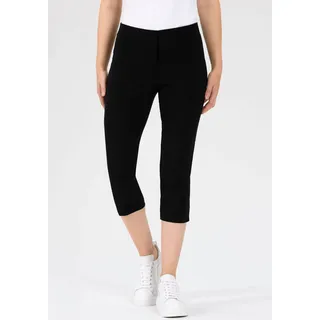 Caprihose STEHMANN "Ina", Damen, Gr. 42, N-Gr, schwarz, Web, Obermaterial: 72% Viskose, 25% Polyamid, 3% Elasthan, 3/4-Länge, Hosen Caprihose, Sommerhose in Größen 32 bis 52, Topseller