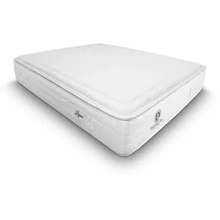 Duérmete Online Premium Leyre Taschenfederkernmatratze + Viskose, Festigkeit und Anpassungsfähigkeit, Höhe 30 cm, Thermo-Stoff, viskoelastisch, Weiß, 140 x 200 cm