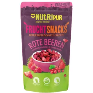 Rote Beeren gefriergetrocknet 100g: getrocknete Rote Beeren ungezuckert - Gefriergetrocknete Früchte mit purer Frucht, voller Geschmack: Beeren gefriergetrocknet - Getrocknete Fruechte NUTRIPUR