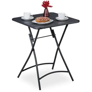 Relaxdays Balkontisch 59 x 59 x 74 cm anthrazit klappbar