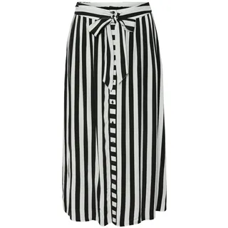 Maxirock Y.A.S "YASSAVANNA HW LONG SKIRT S. NOOS", Damen, Gr. XL (42), weiß (star weiß stripes:schwarz stripe), Web, Obermaterial: 100% Viskose, gestreift, wadenlang, Röcke Maxirock