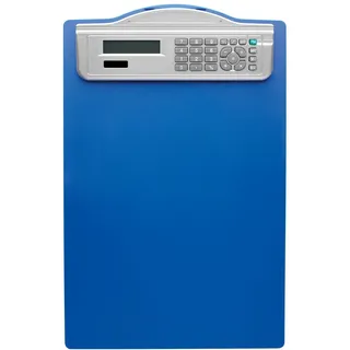 Alco ALCO-Albert 5518-15 Klemmbrett mit Solarrechner, DIN A4, Maßeinteilung, blau