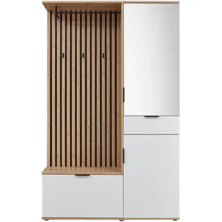 Möbel Kraft Garderobenset MONACO 3-teilig Eiche