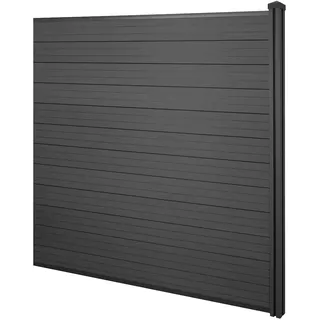 Mendler WPC Sichtschutz 188 x 1,88 m grau 2 St.