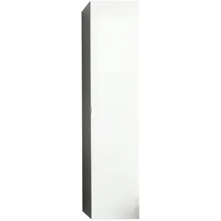 trendteam Beach Hochschrank 35 x 157 x 31 cm Grau/Weiß Hochglanz