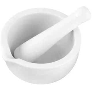 Fackelmann Porzellan Mörser & Stößel Ø 12 cm Weiß